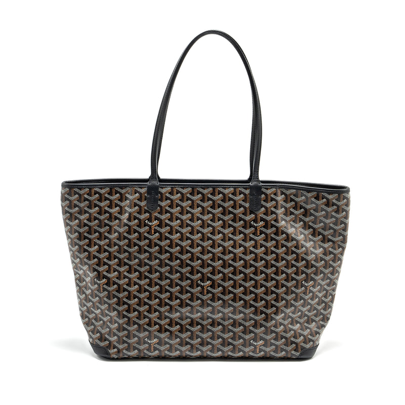 Goyard Artois MM tote goyardline canvas / calfskin black SHW