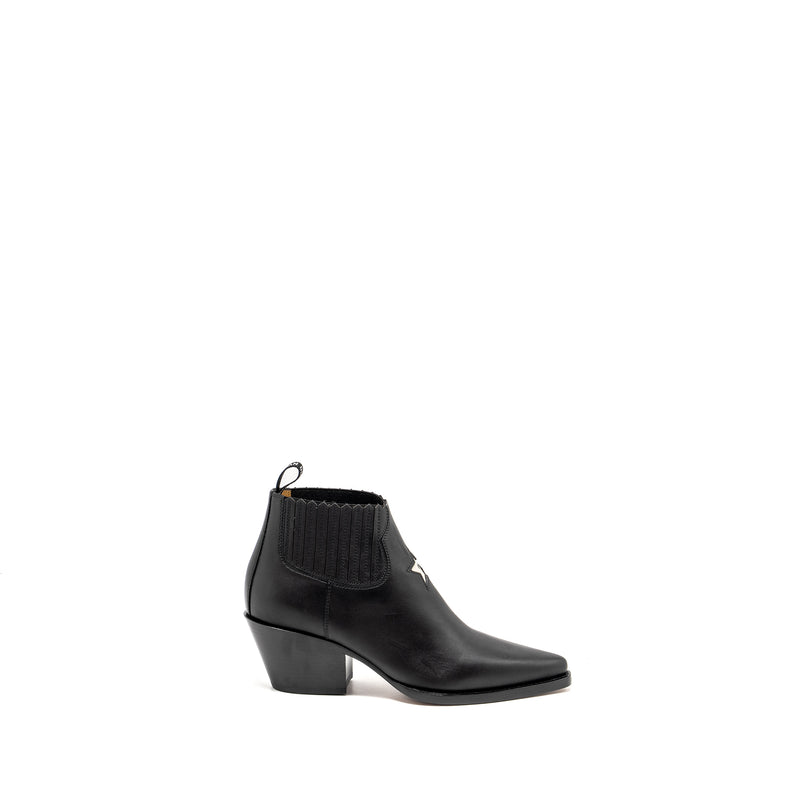 Dior Size 37 L.A Heeled Ankle Boots Black