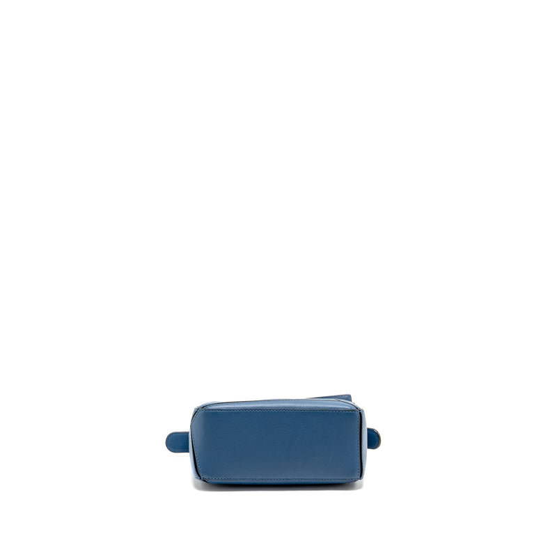 Loewe Mini Puzzle Bag Calfskin Dark Blue SHW