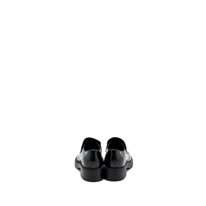 Prada Size 36 Loafer Calfskin Black SHW