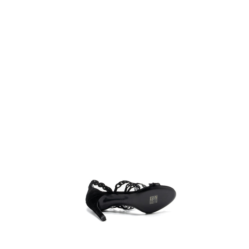 Hermes Size 36 Romy Sandals Suede Black