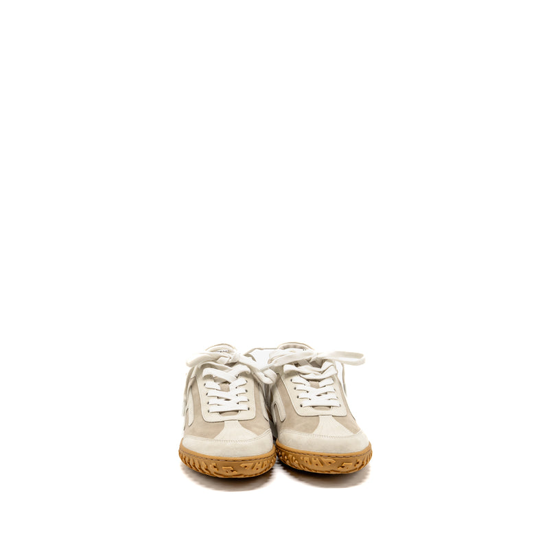 Hermes size 38 jet sneaker Nappa / suede goatskin Beige Esquisse / Glaise
