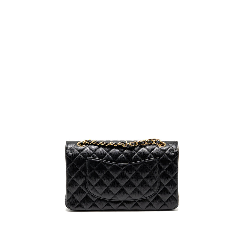 Chanel Medium Classic Double flap bag caviar black GHW (microchip)