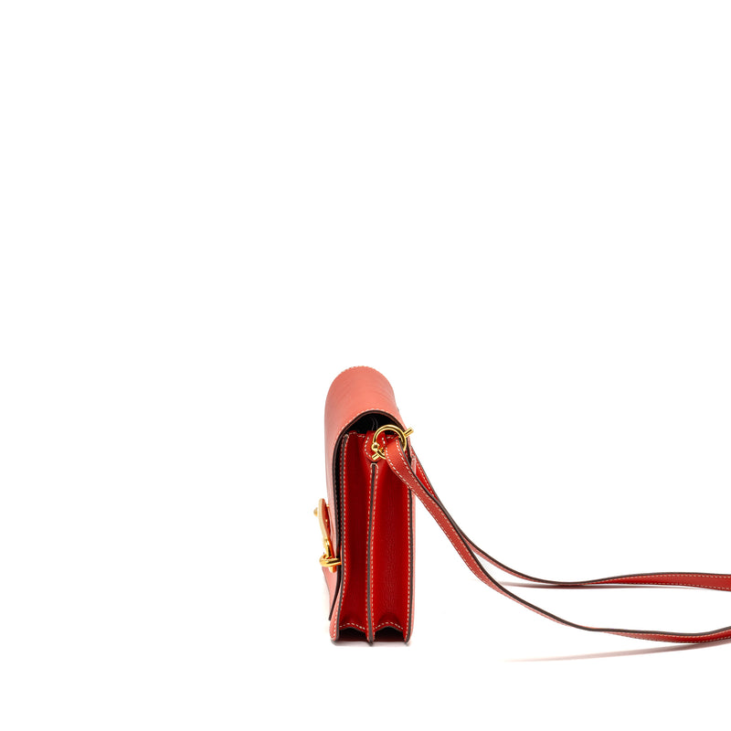 Hermes Roulis 23 Evercolor Rouge Tomate GHW Stamp X