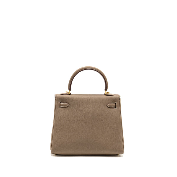 Hermes Kelly 25 Retourne TOGO Etoupe GHW Stamp W