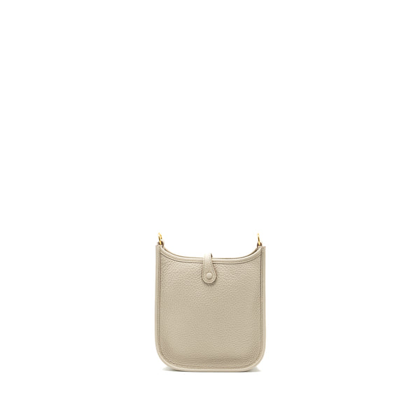 Hermes Mini Evelyn Clemence Beton GHW Stamp B
