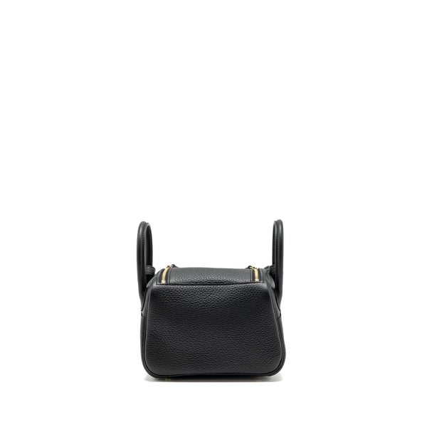 Hermes Mini Lindy Clemence Black GHW Stamp B