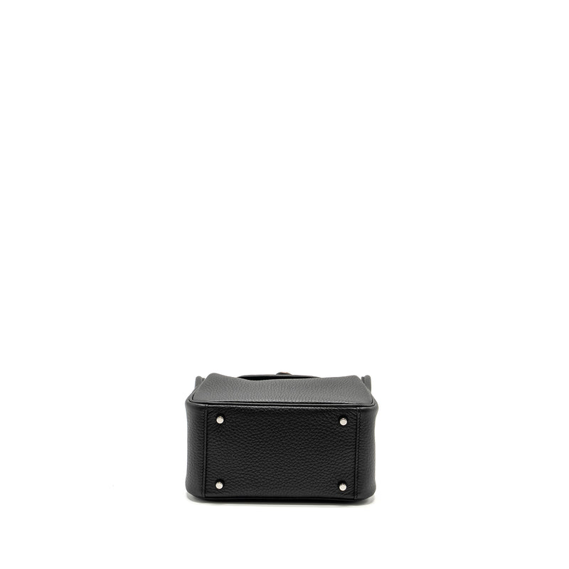 Hermes Mini Lindy Clemence Black SHW Stamp U