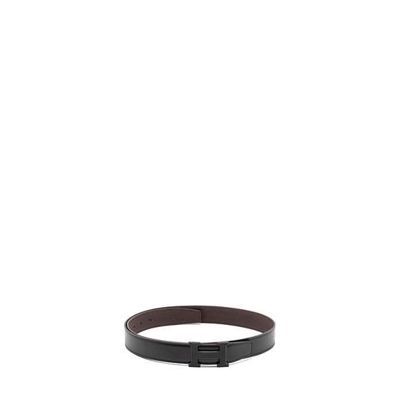 Hermes 100cm Men’s H Buckle Belt 32mm togo / box chocolate / black with so black buckle Stamp D