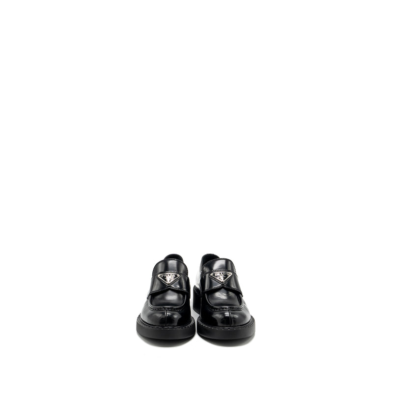 Prada Size 36 Loafer Calfskin Black SHW