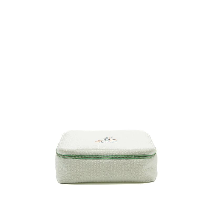 Hermes Toogo Cabriole Case, Medium Model Cotton Vert Aqua SHW