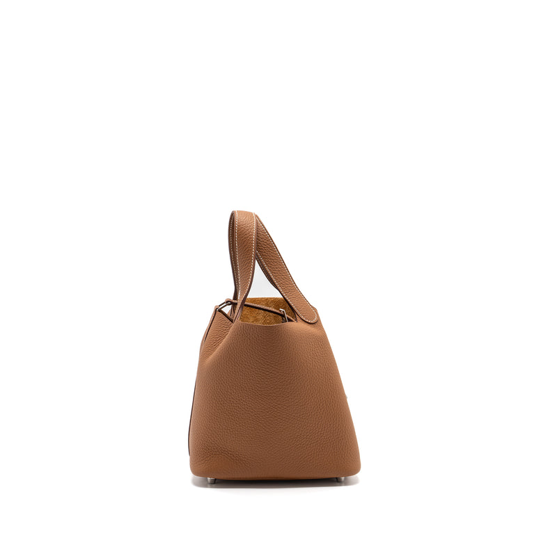 Hermes Picotin 18 Lock Bag Clemence Gold SHW Stamp U