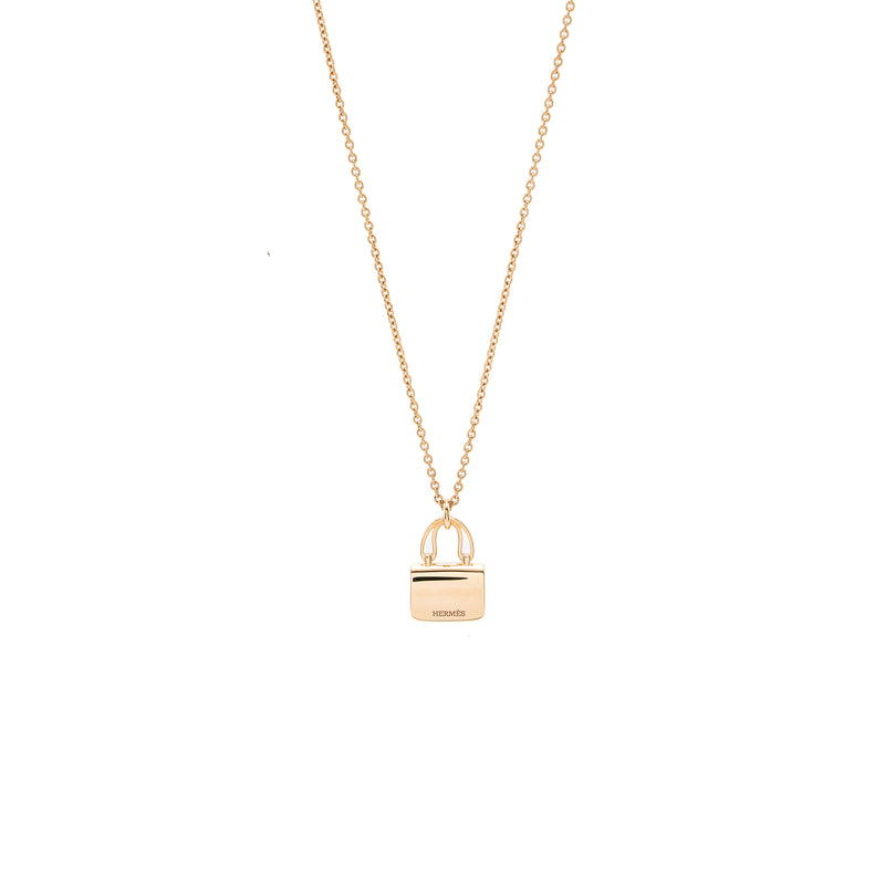 Hermes Amulette Constance pendant rose gold diamonds