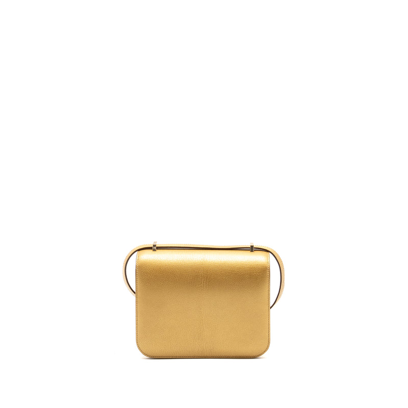 Hermes Mini Constance Chèvre Chamkilight Y9 Dore LGHW Stamp W