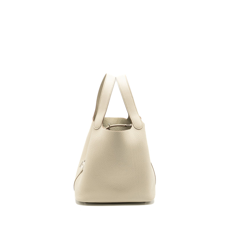Hermes Picotin 22 Lock Bag Clemence Beton SHW Stamp U