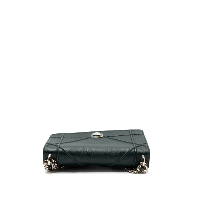 Dior Large Diorama Bag Grained Calfskin Dark Green SHW