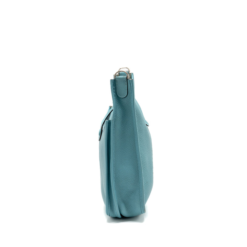 Hermes evelyne 29 clemence blue atoll SHW Stamp T