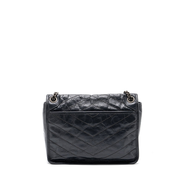 Saint laurent Medium Niki calfskin dark grey SHW