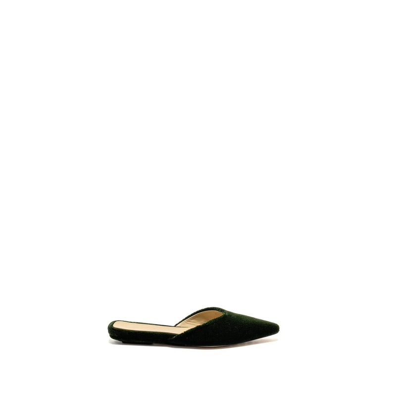 Bottega Veneta Size 37 Point Flat Carpet/Leather Green