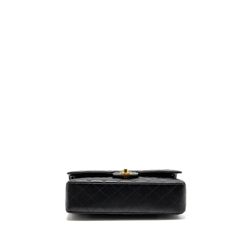 Chanel Medium Classic Double flap bag caviar black GHW (microchip)