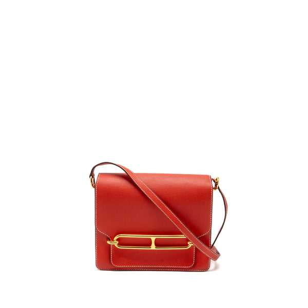 Hermes Roulis 23 Evercolor Rouge Tomate GHW Stamp X