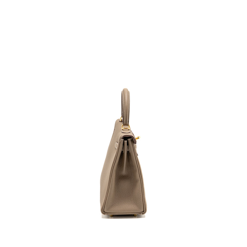 Hermes Kelly 25 Retourne TOGO Etoupe GHW Stamp W