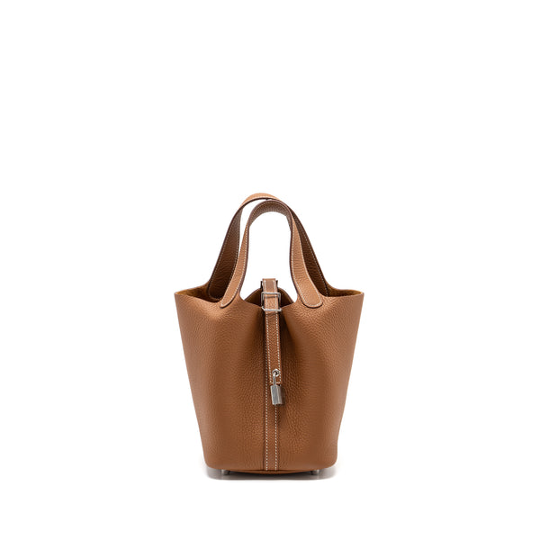 Hermes Picotin 18 Lock Bag Clemence Gold SHW Stamp U