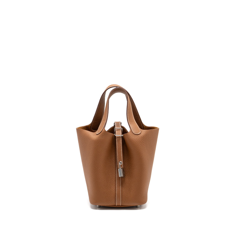 Hermes Picotin 18 Lock Bag Clemence Gold SHW Stamp U