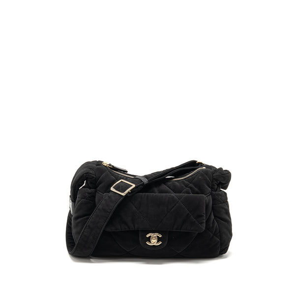 Chanel 25N ski series coconeige shoulder bag nylon black LGHW (microchip)