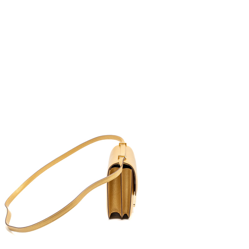 Hermes Mini Constance Chèvre Chamkilight Y9 Dore LGHW Stamp W