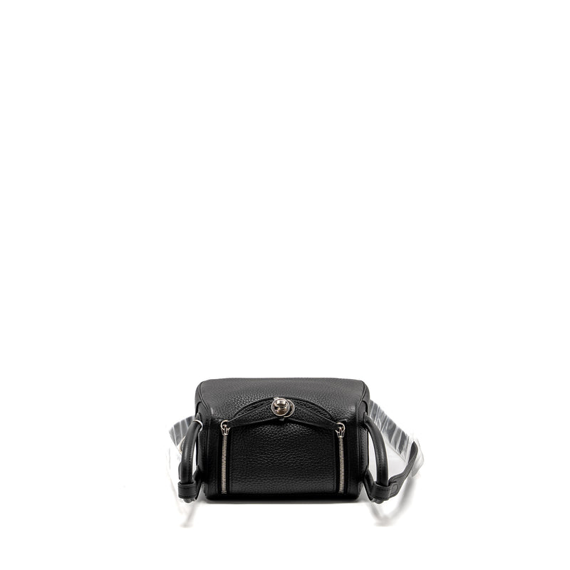 Hermes Mini Lindy Clemence Black SHW Stamp U