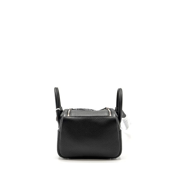 Hermes Mini Lindy Clemence Black SHW Stamp U