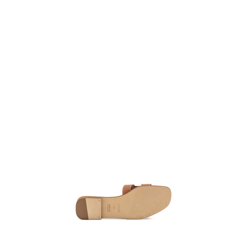 Hermes Size 37.5 Oran Sandals Calfskin Gold