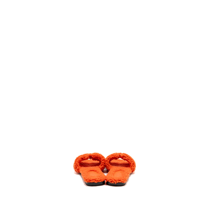 Hermes Size 36 Oran Sandals Shearling Orange