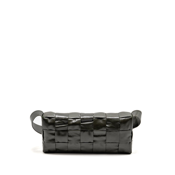 Bottega Veneta Cassette Crossbody Bag Lambskin Dark Green Ruthenium SHW