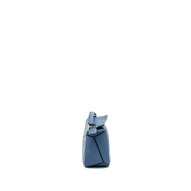 Loewe Mini Puzzle Bag Calfskin Dark Blue SHW