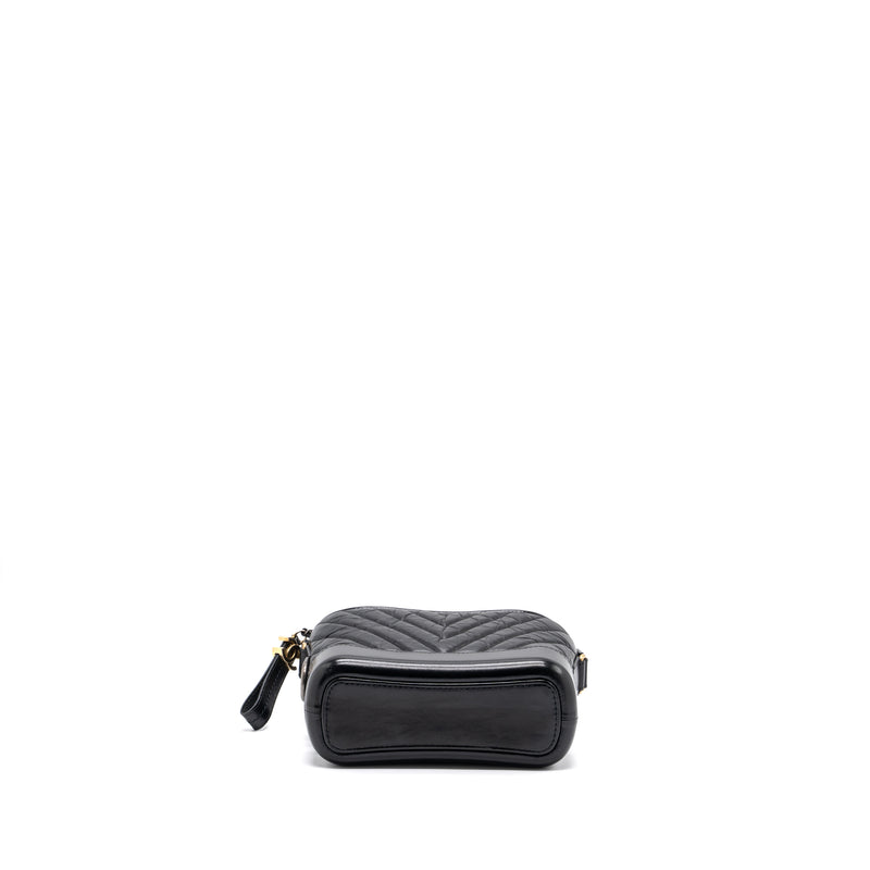 Chanel chevron small Gabrielle hobo bag calfskin black multicolor hardware