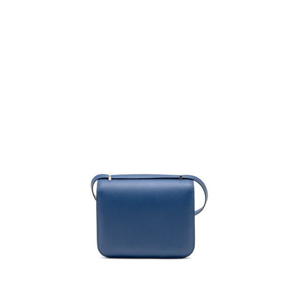 Hermes Mini Constance Epsom P5 Bleu Tie SHW Stamp K