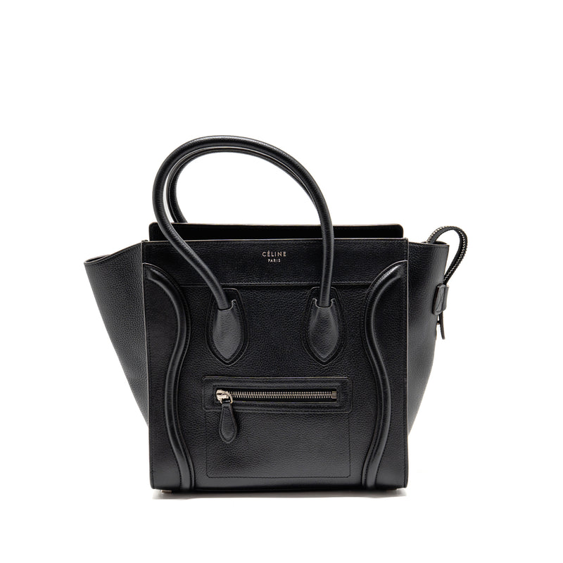Celine Micro Luggage Bag Calfskin Black SHW