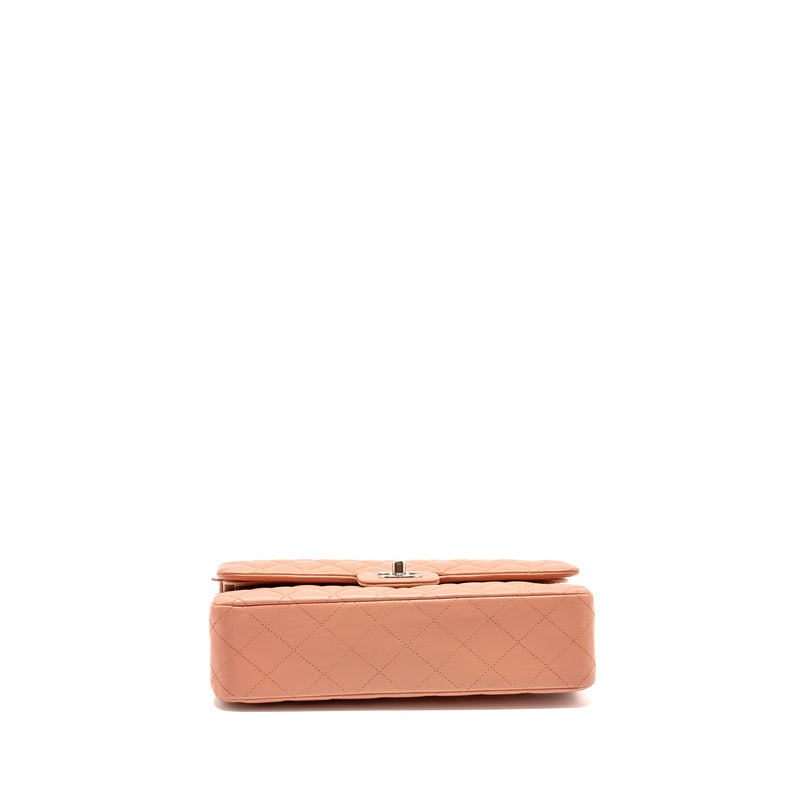 Chanel Medium Classic Double flap bag lambskin pink SHW (microchip)