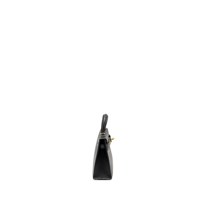 Hermes Mini Kelly II Epsom Black GHW Stamp B