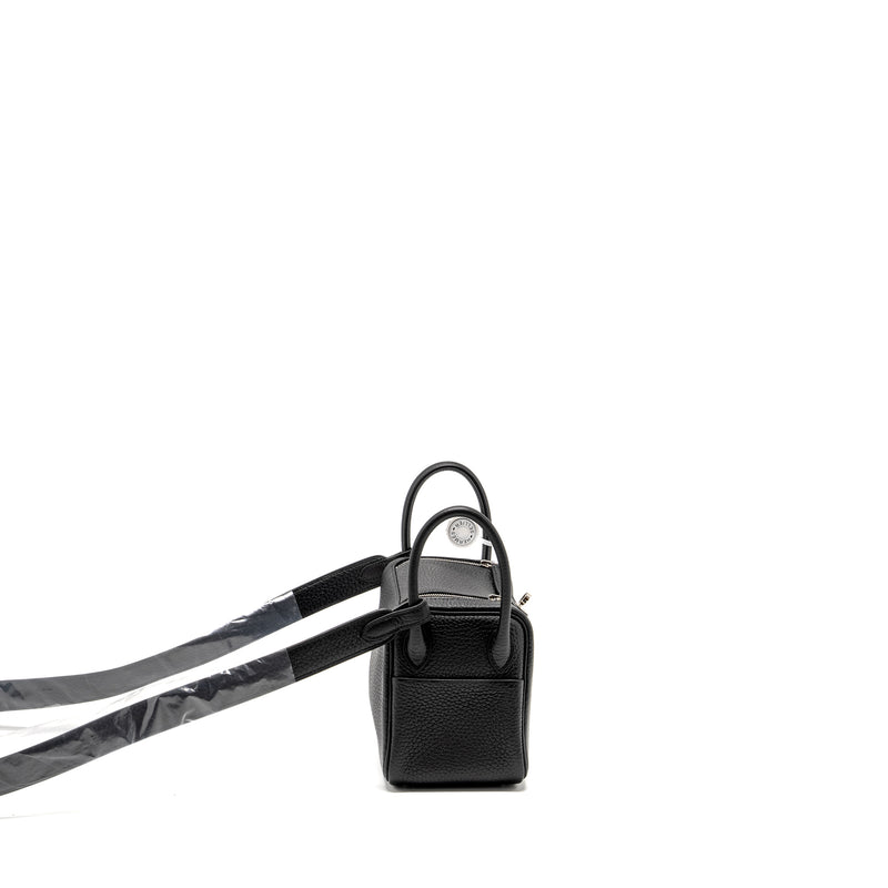 Hermes Mini Lindy Clemence Black SHW Stamp U