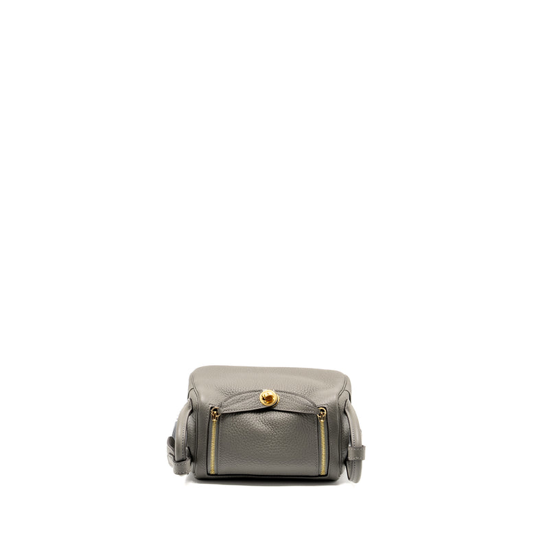 Hermes Mini lindy Clemence Gris Meyer GHW Stamp U