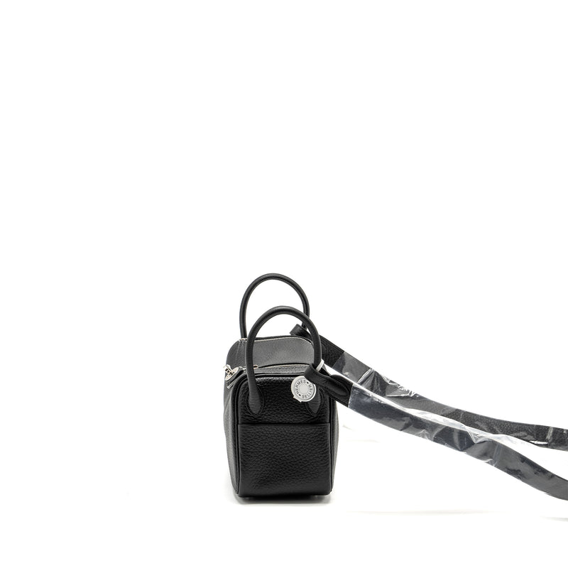 Hermes Mini Lindy Clemence Black SHW Stamp U