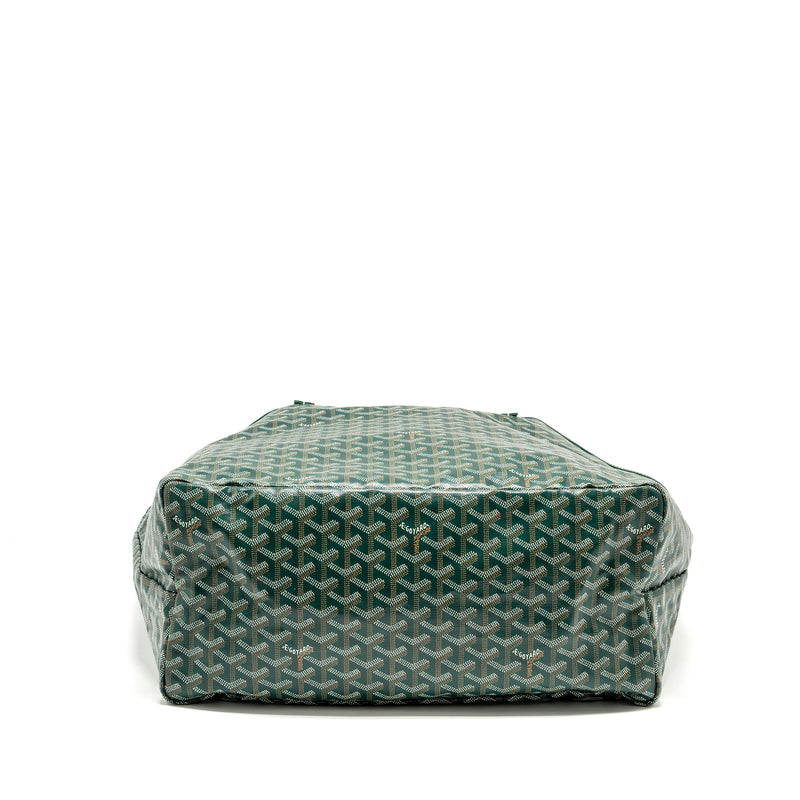 Goyard Saint Louis GM Tote Bag Canvas / Calfskin Green SHW