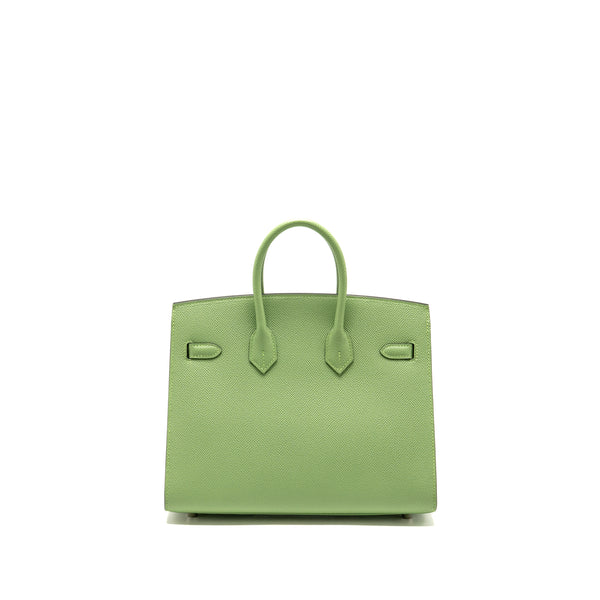 Hermes Birkin 25 Epsom Vert Criquet SHW Stamp Y