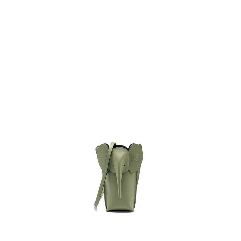 Loewe Elephant Pocket Calfskin Avocado Green