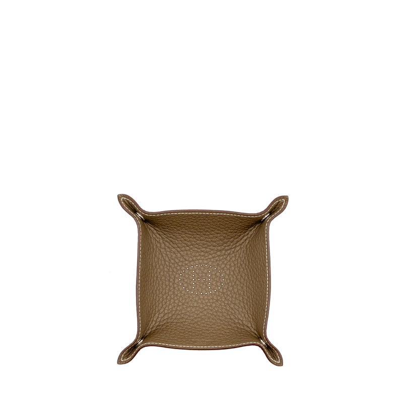 Hermes H Evelyne Mini Change Tray Clemence Etoupe SHW