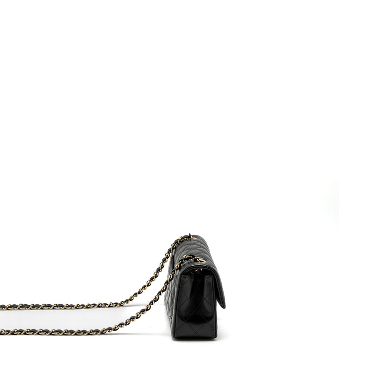 Chanel Classic Mini Rectangular Flap Bag Lambskin Black LGHW (Microchip)