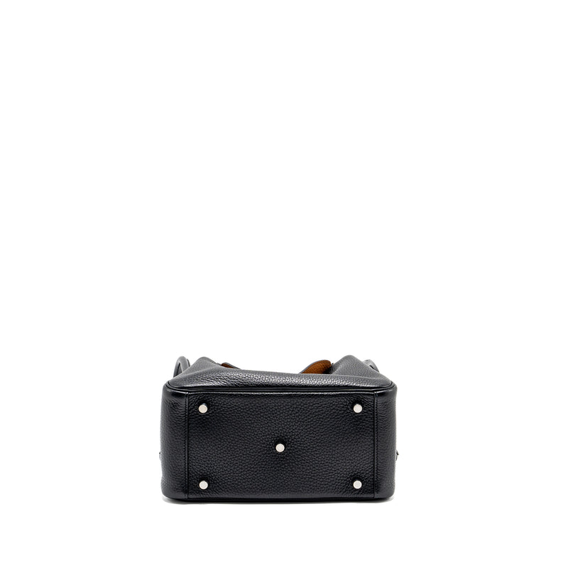 Hermes Lindy 26 Clemence Black/Toffee SHW stamp A